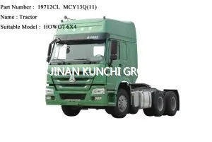 Sinotruk Tractor HOWO7 6 * 4 Euro V Irqad doppju ta 'fuq għoli